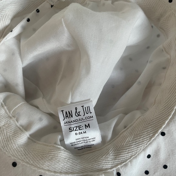 Jan & Jul kids cotton floppy hat -White Polka Dot 6-24 months - Picture 5 of 7